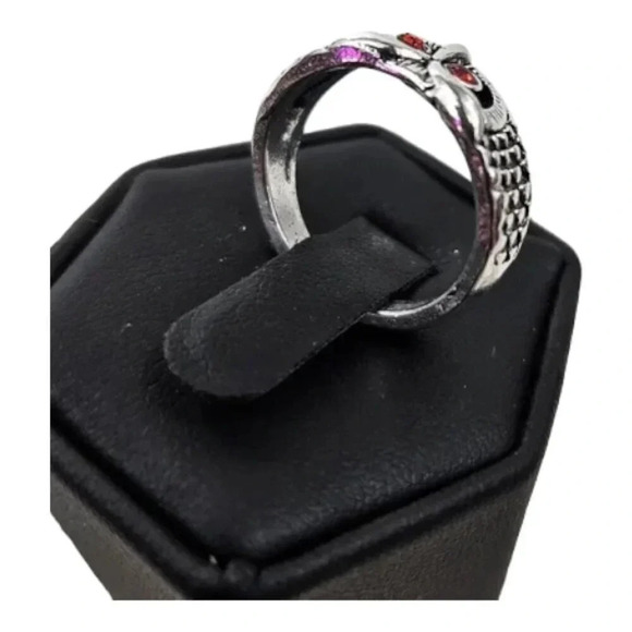 Red Eyed Owl Adjustable Fashion Ring A17 - Picture 4 of 13